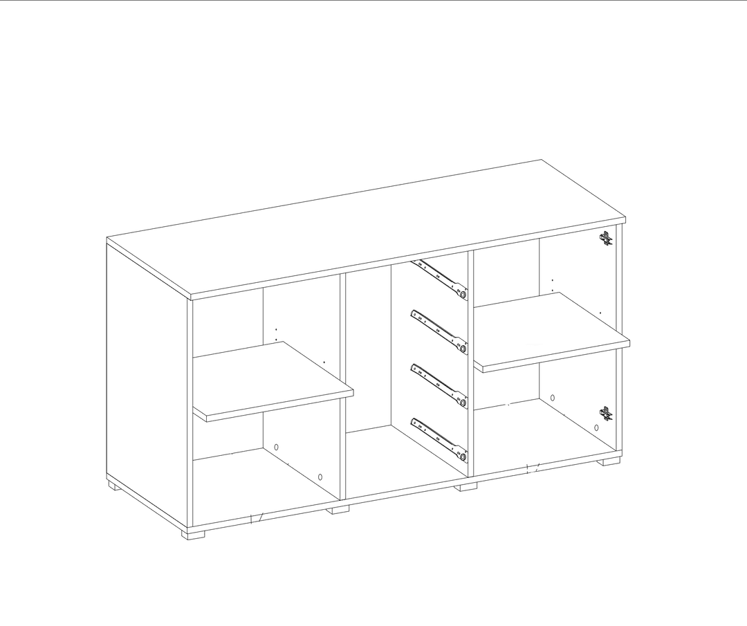 Beta Sideboard Cabinet 132cm [Oak San Remo] - Image 3