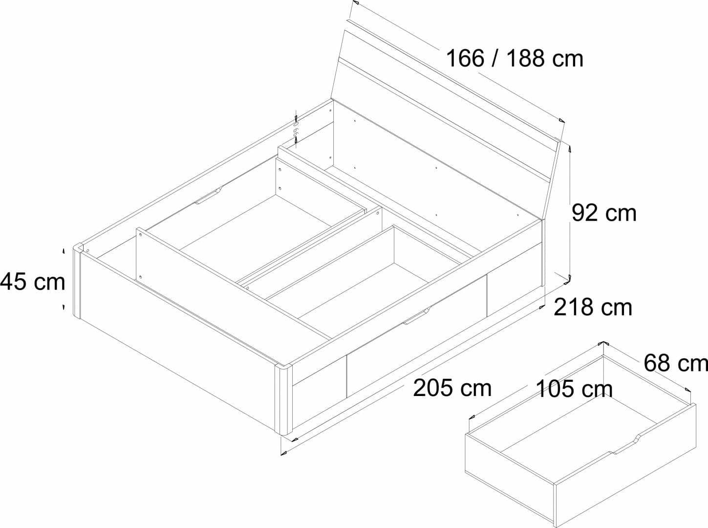 Beta Divan Bed [Oak San Remo] - Image 3
