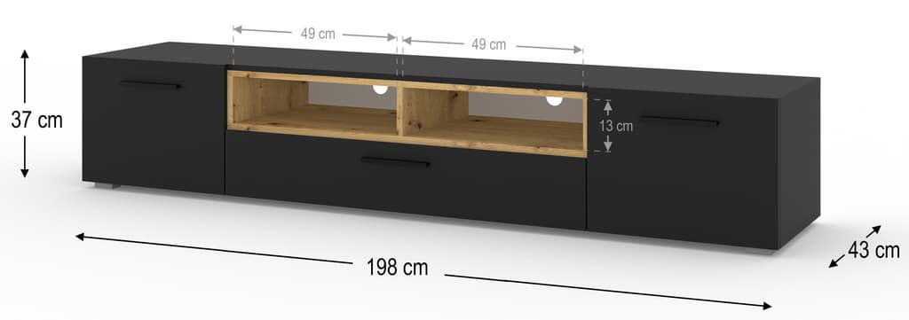 Anette TV Cabinet 198cm - Image 3