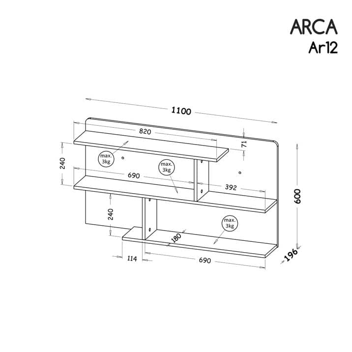 Arca AR12 Wall Panel 110cm - Image 3