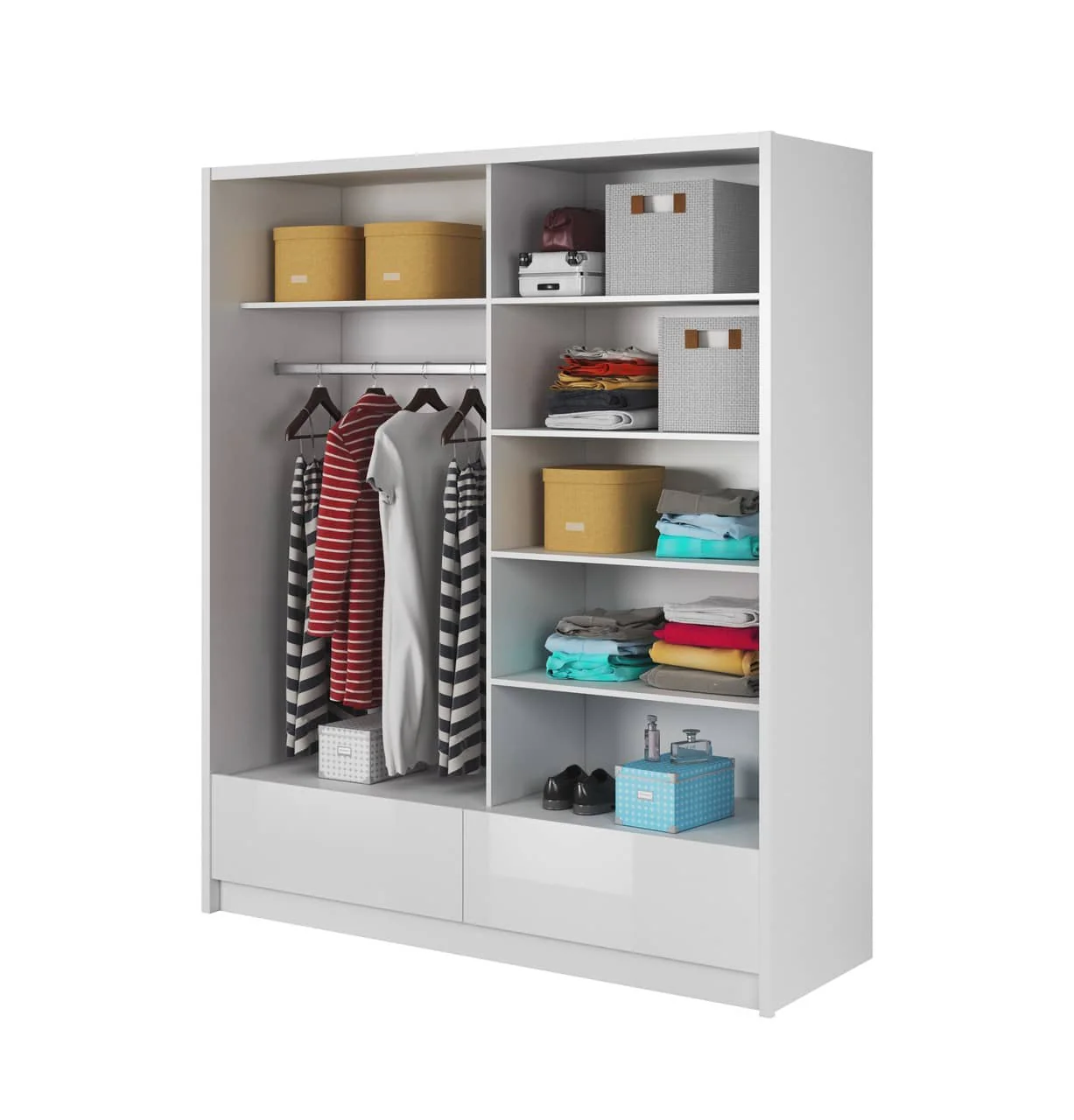 Aria II Sliding Door Wardrobe 184cm - Image 3