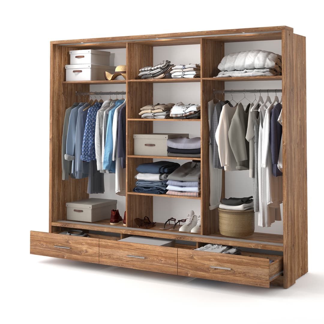 Arti 1 - 3 Sliding Door Wardrobe 250cm - Image 14