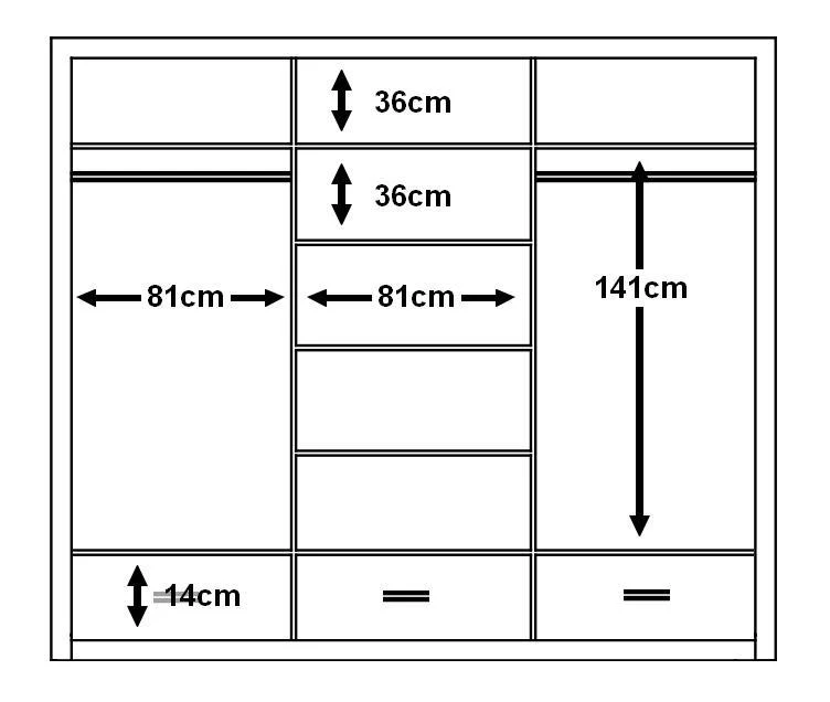 Arti 1 - 3 Sliding Door Wardrobe 250cm - Image 20