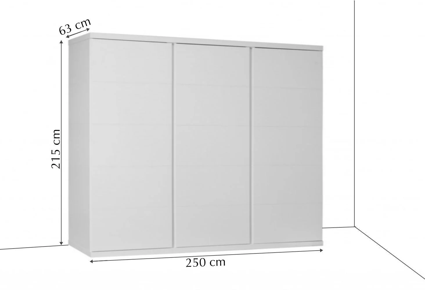 Arti 1 - 3 Sliding Door Wardrobe 250cm - Image 21