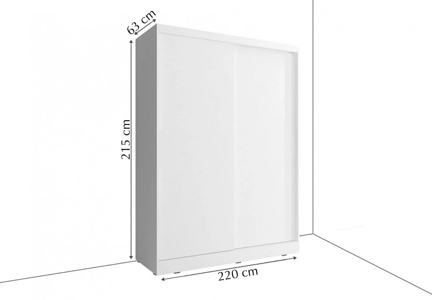 Arti 14 - 2 Sliding Door Wardrobe 220cm - Image 10