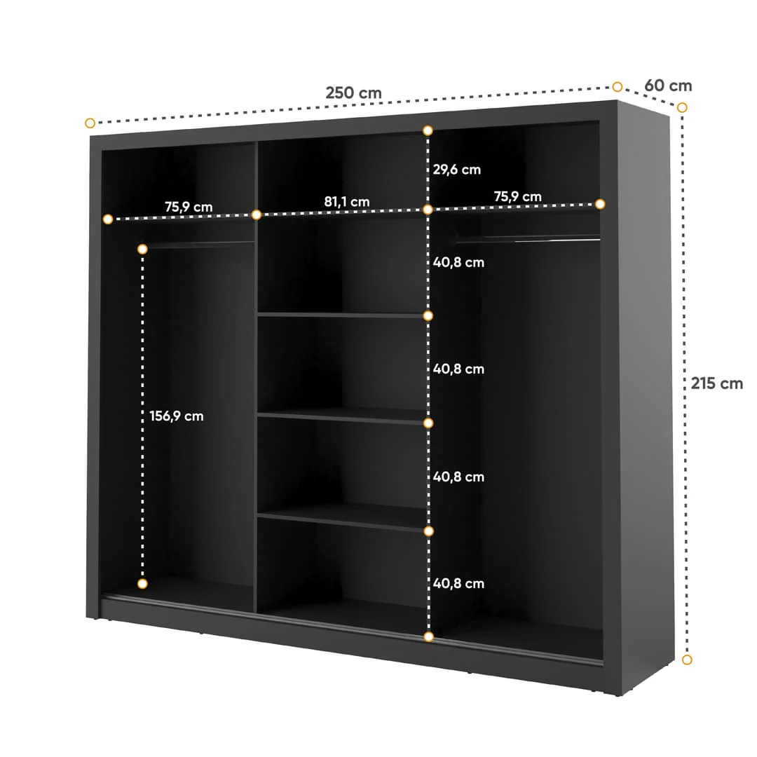 Arti 2 - 3 Sliding Door Wardrobe 250cm - Image 13