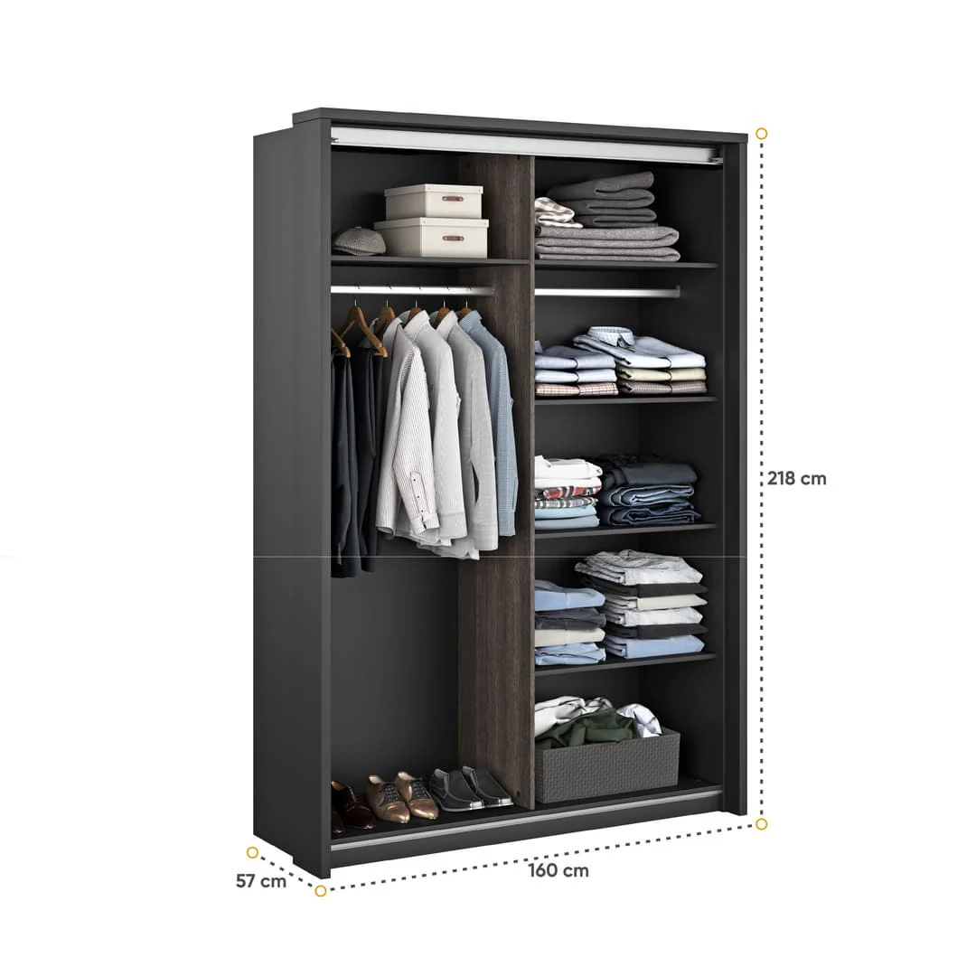 Arti 21 - 2 Sliding Door Wardrobe 160cm - Image 3