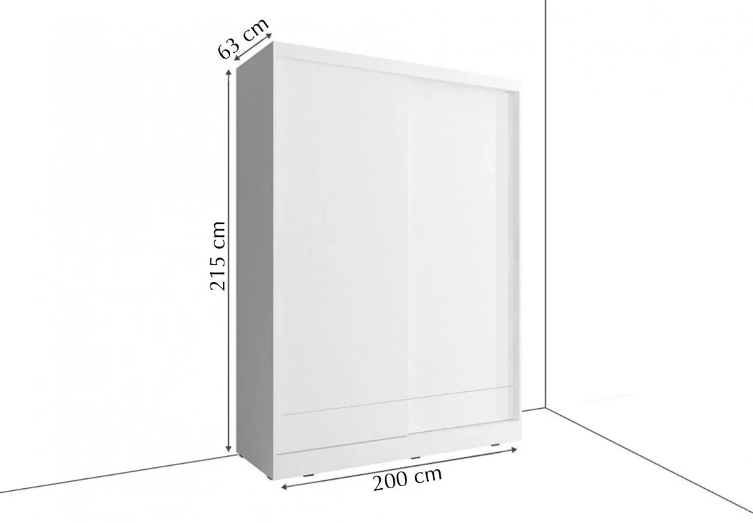 Arti 24 - 2 Sliding Door Wardrobe 200cm - Image 10