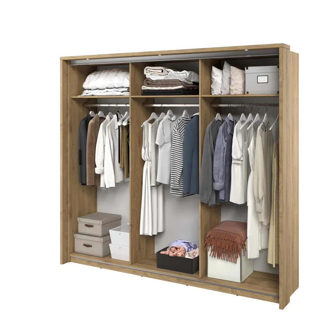 Arti 27 - 3 Sliding Door Wardrobe 240cm - Image 4