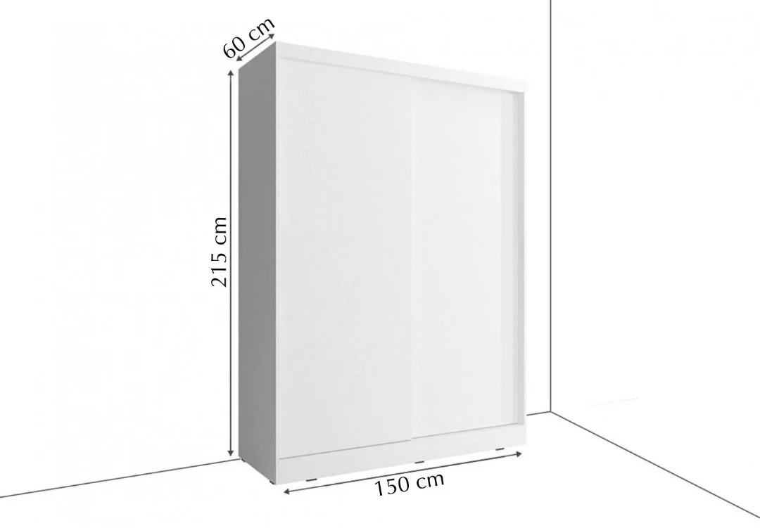 Arti 4 - 2 Sliding Door Wardrobe 150cm - Image 19