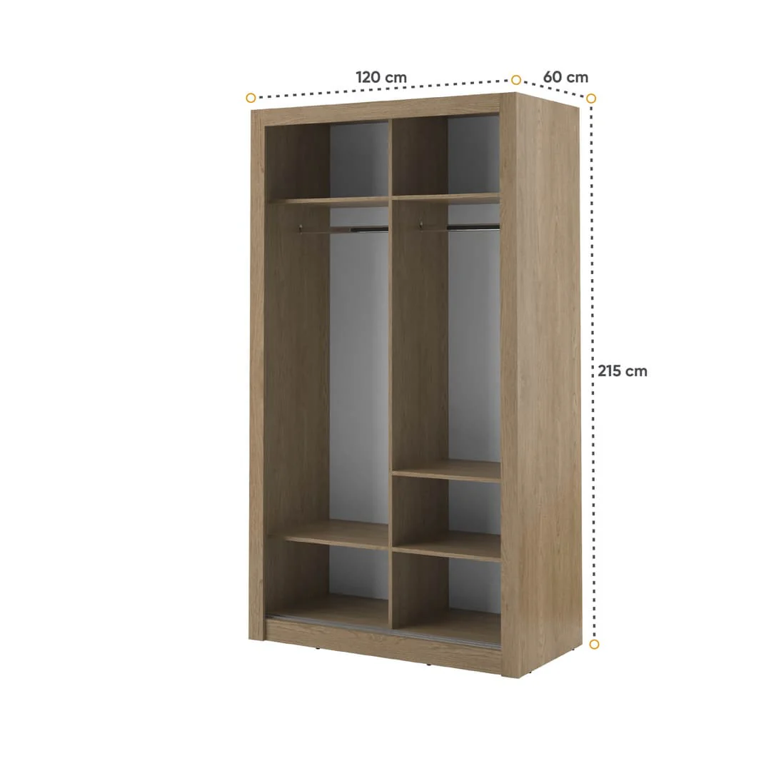 Arti 6 - 2 Sliding Door Wardrobe 120cm - Image 17