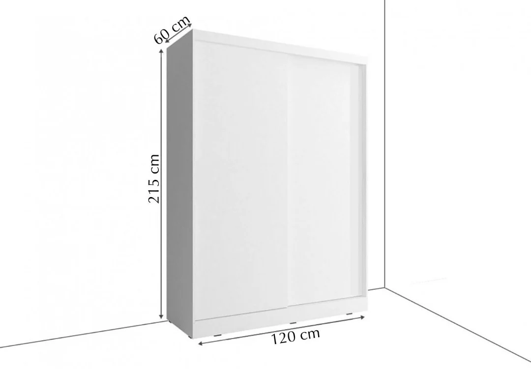 Arti 6 - 2 Sliding Door Wardrobe 120cm - Image 20