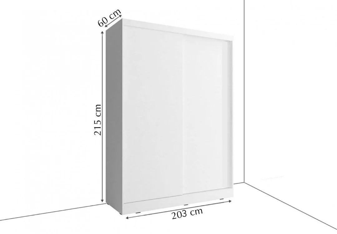 Arti 8 - 2 Sliding Door Wardrobe 203cm - Image 17
