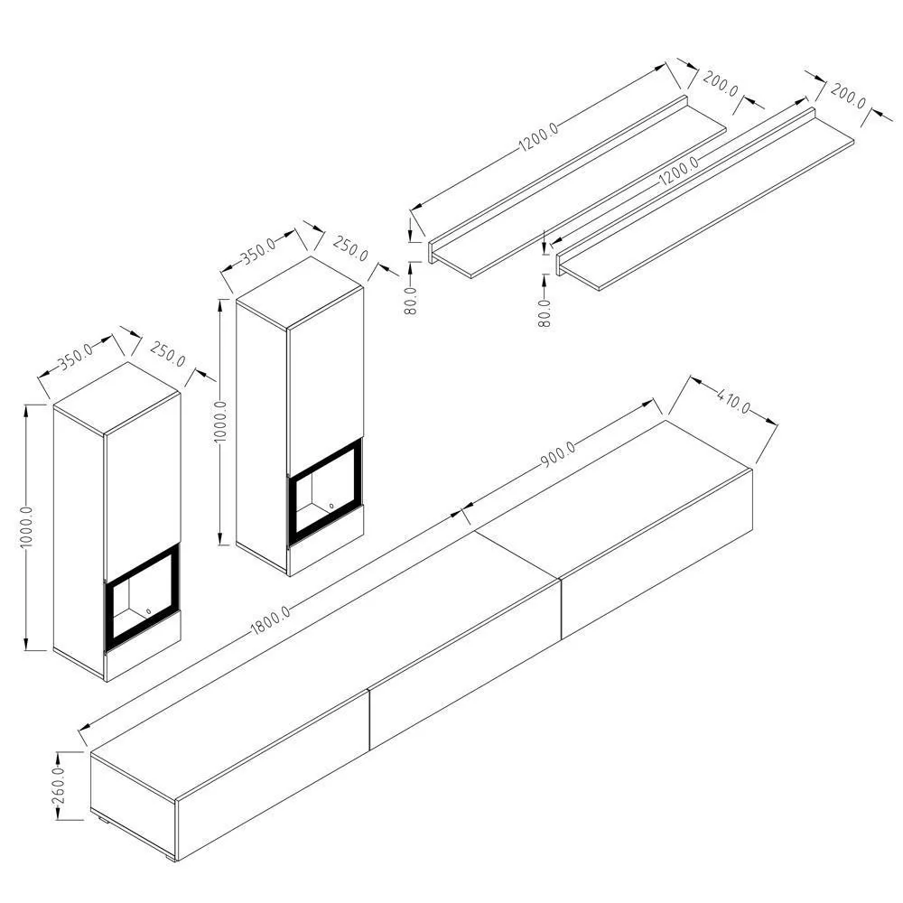 Athens Entertainment Unit For TVs Up To 75" - Image 4