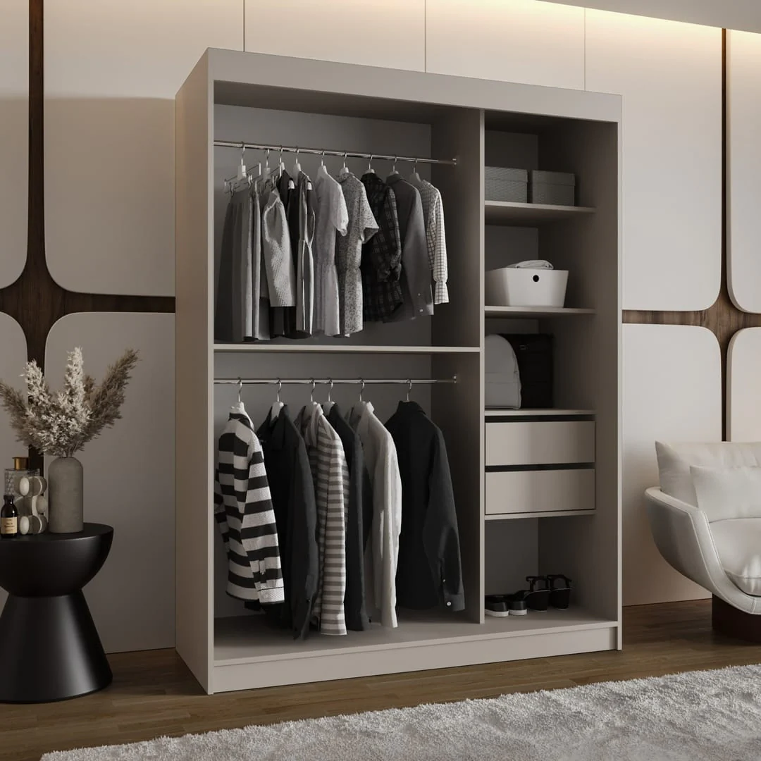 Bahrain II Sliding Door Wardrobe 150cm - Image 12
