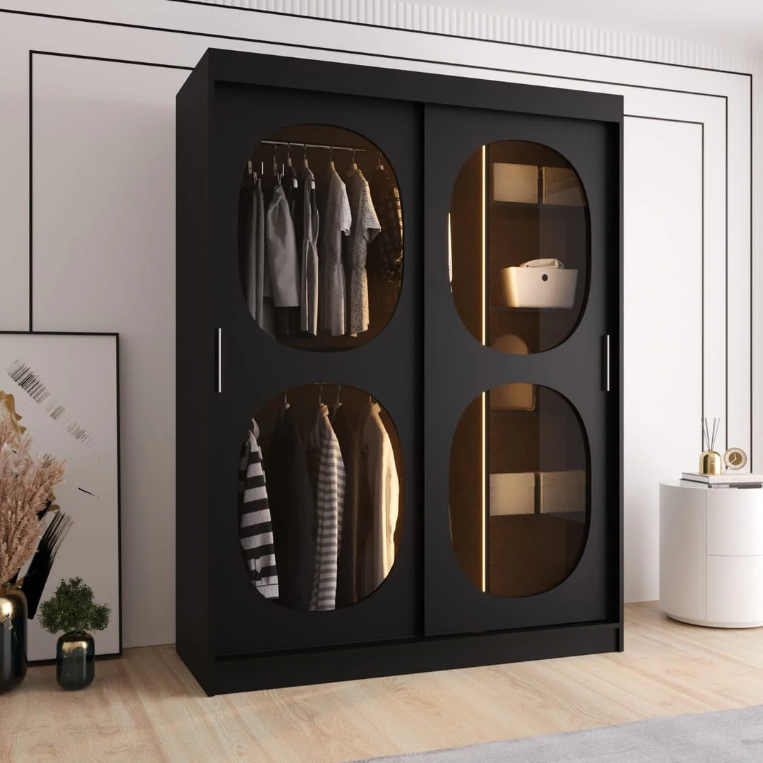 Bahrain II Sliding Door Wardrobe 150cm - Image 3