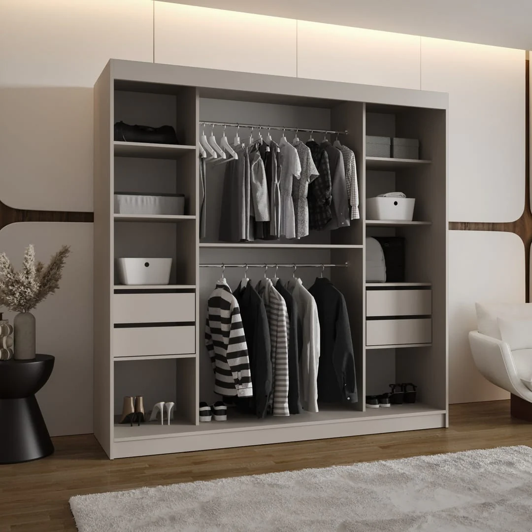 Bahrain II Sliding Door Wardrobe 200cm - Image 12