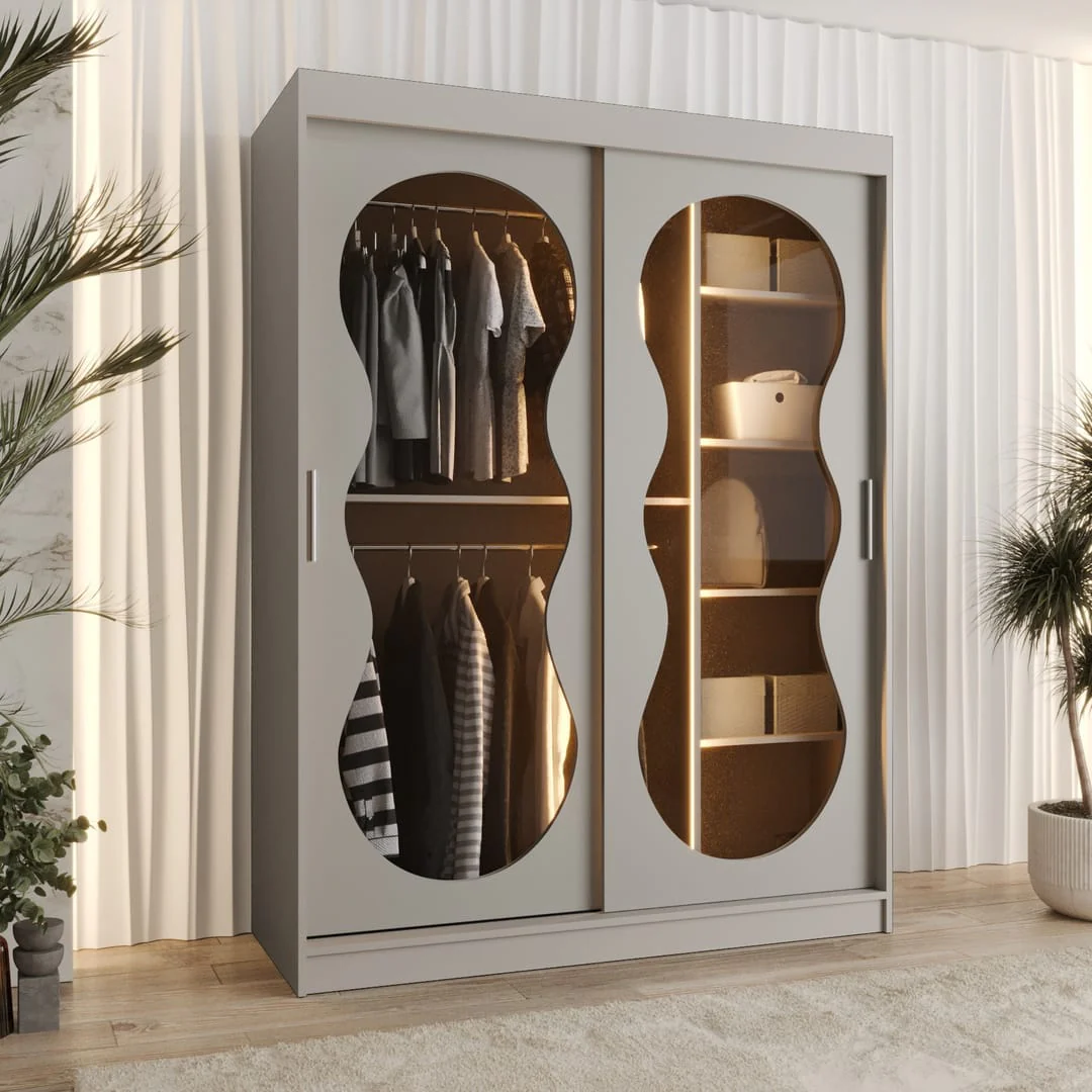 Bahrain III Sliding Door Wardrobe 150cm - Image 10