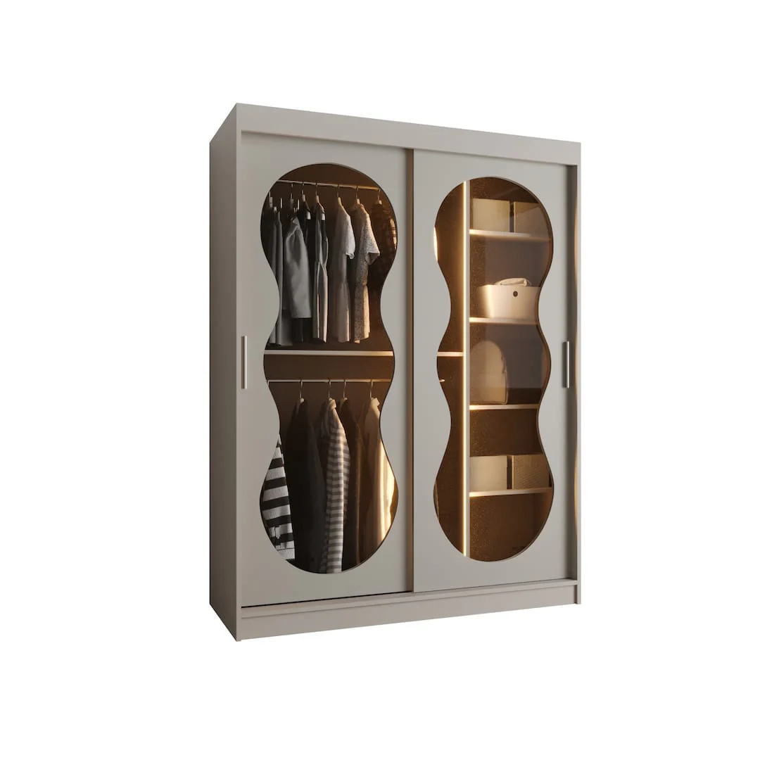 Bahrain III Sliding Door Wardrobe 150cm - Image 13