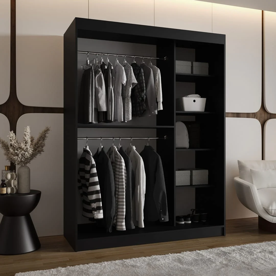 Bahrain III Sliding Door Wardrobe 150cm - Image 4