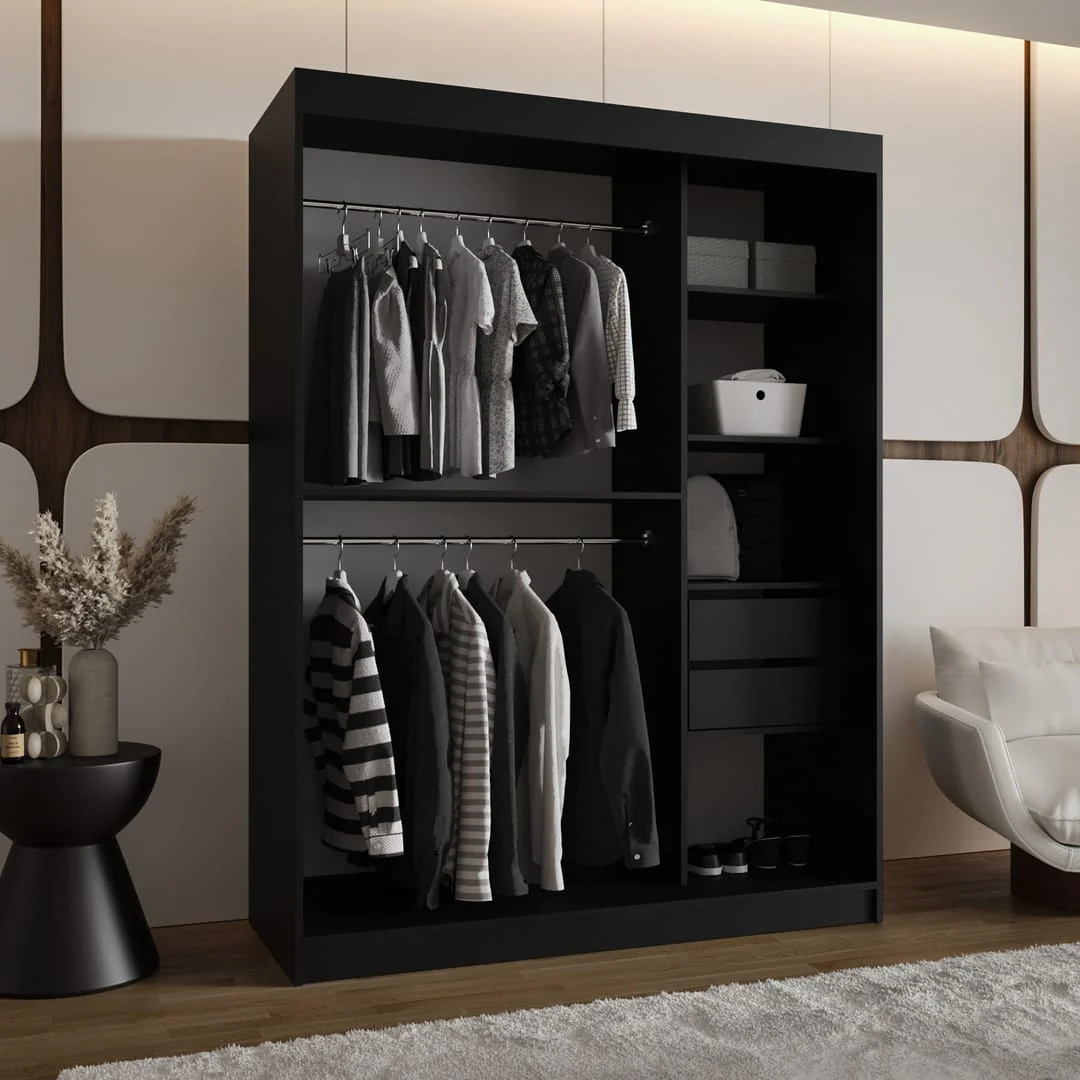 Bahrain III Sliding Door Wardrobe 150cm - Image 5