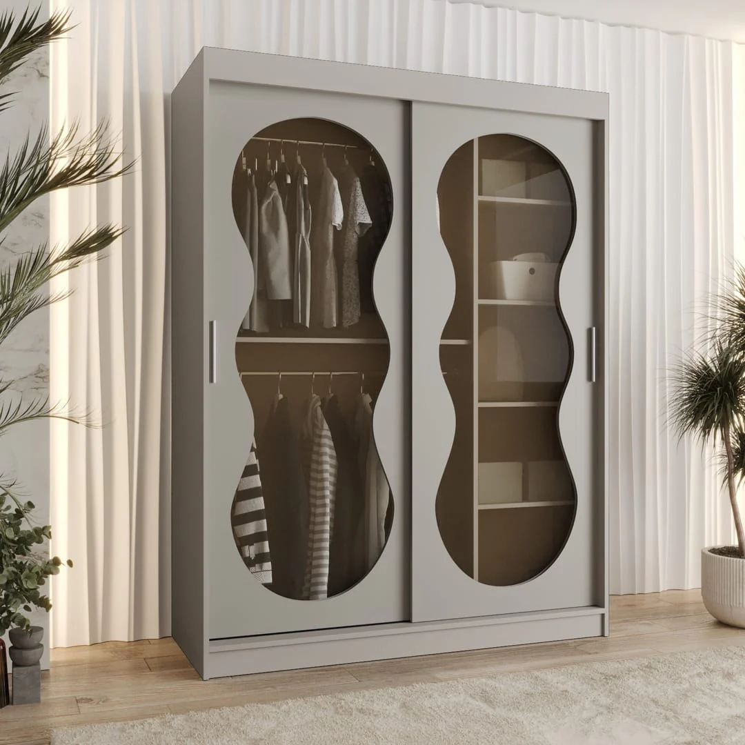 Bahrain III Sliding Door Wardrobe 150cm - Image 8
