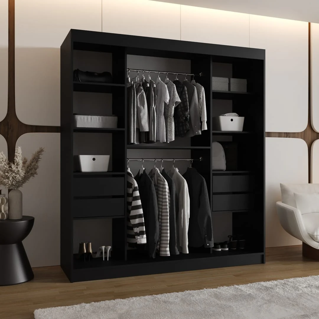 Bahrain III Sliding Door Wardrobe 180cm - Image 11