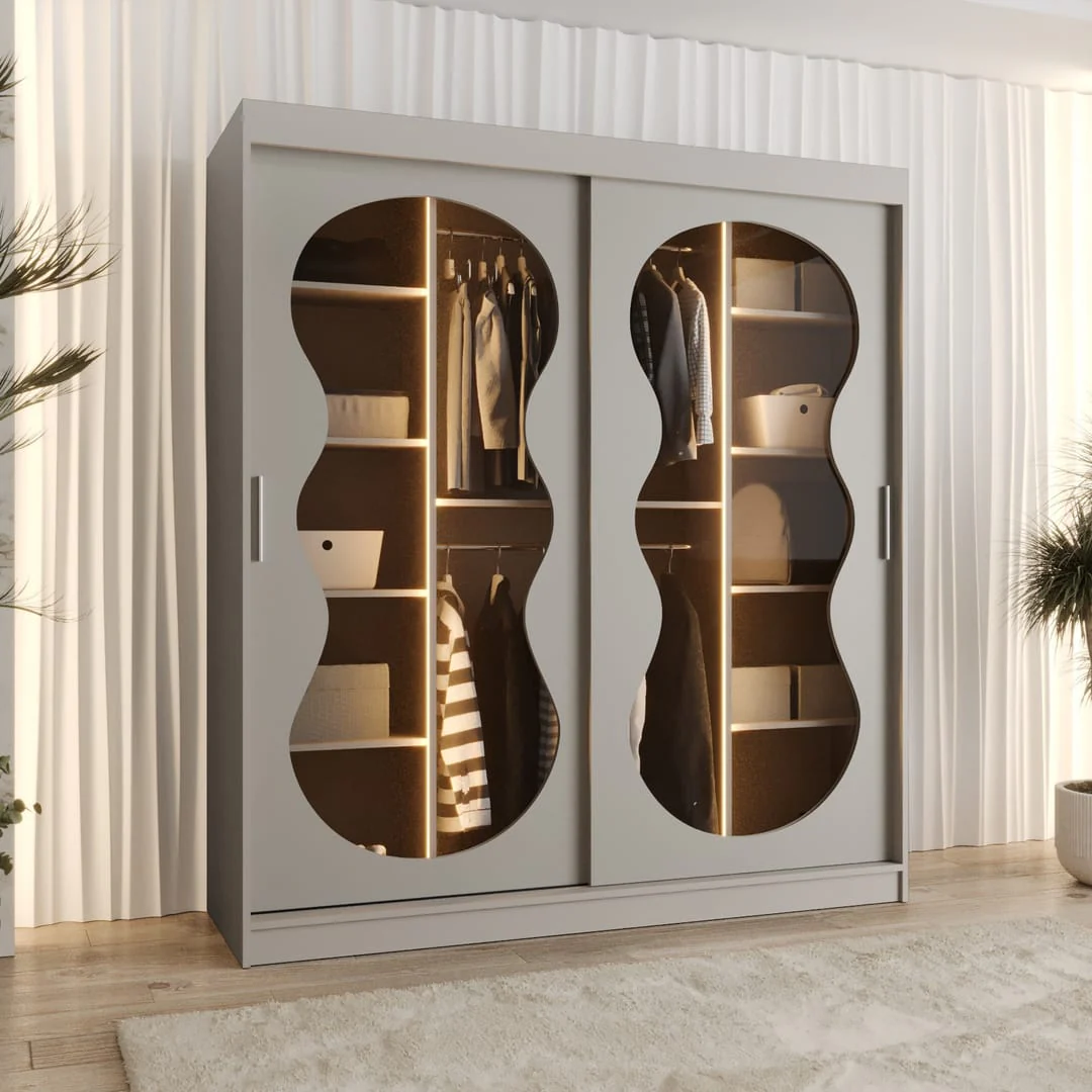 Bahrain III Sliding Door Wardrobe 180cm - Image 3