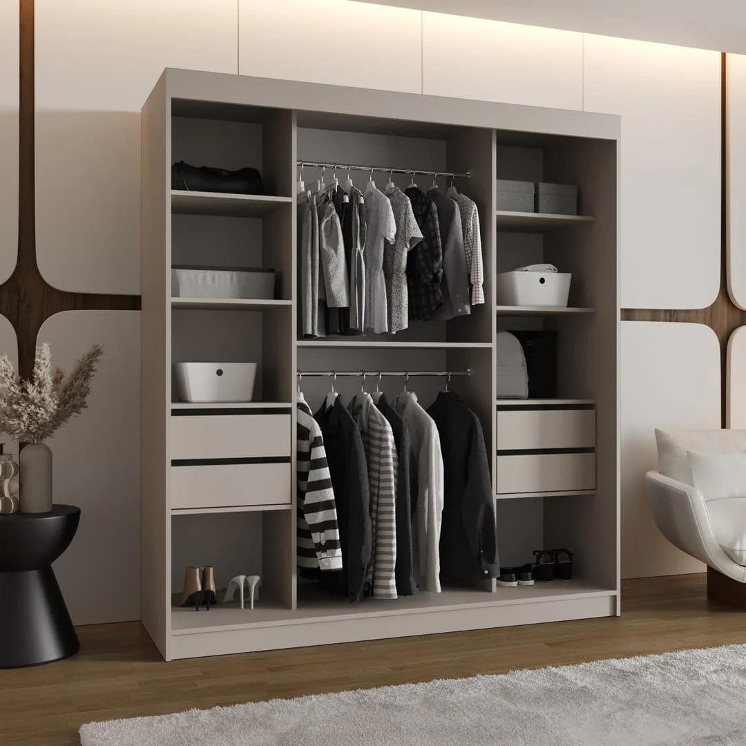 Bahrain III Sliding Door Wardrobe 180cm - Image 5