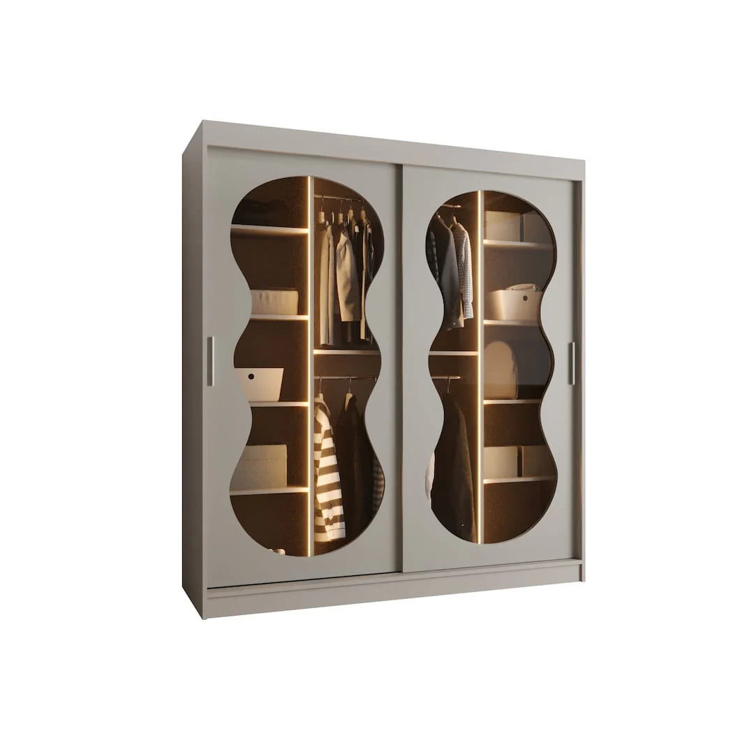 Bahrain III Sliding Door Wardrobe 180cm - Image 6