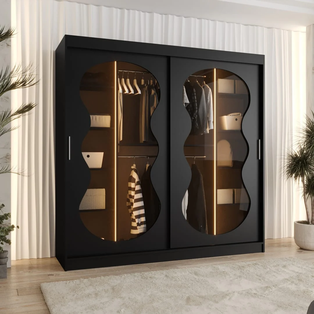Bahrain III Sliding Door Wardrobe 200cm - Image 3
