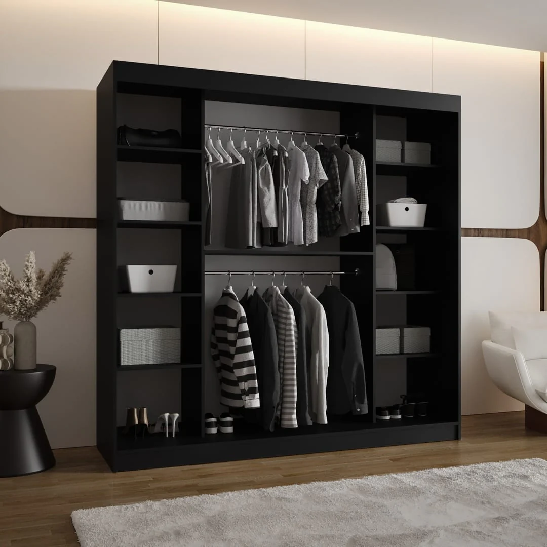 Bahrain III Sliding Door Wardrobe 200cm - Image 4