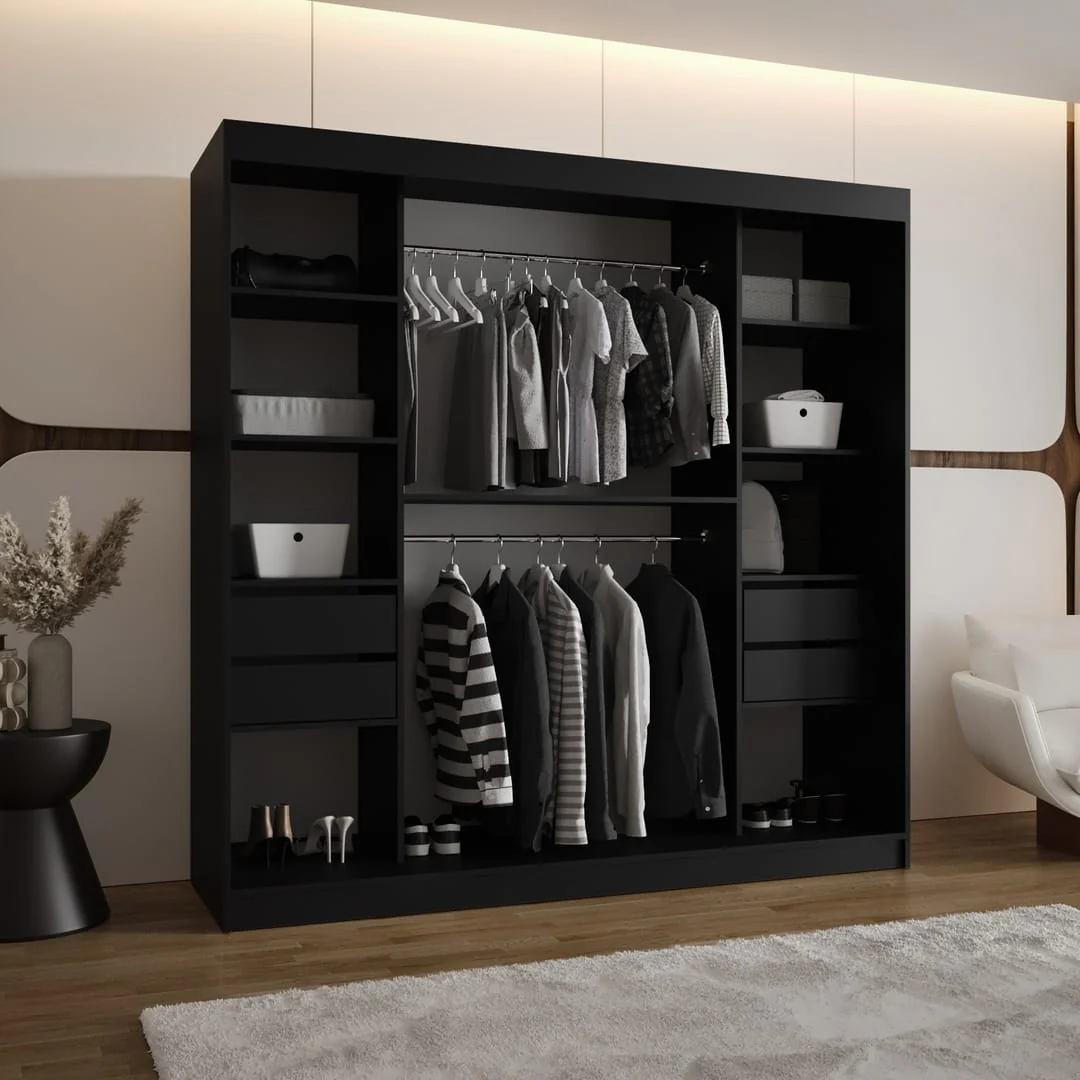 Bahrain III Sliding Door Wardrobe 200cm - Image 5