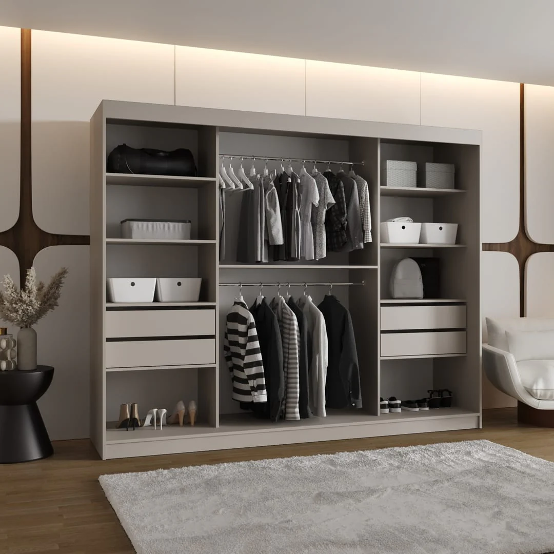 Bahrain III Sliding Door Wardrobe 250cm - Image 5