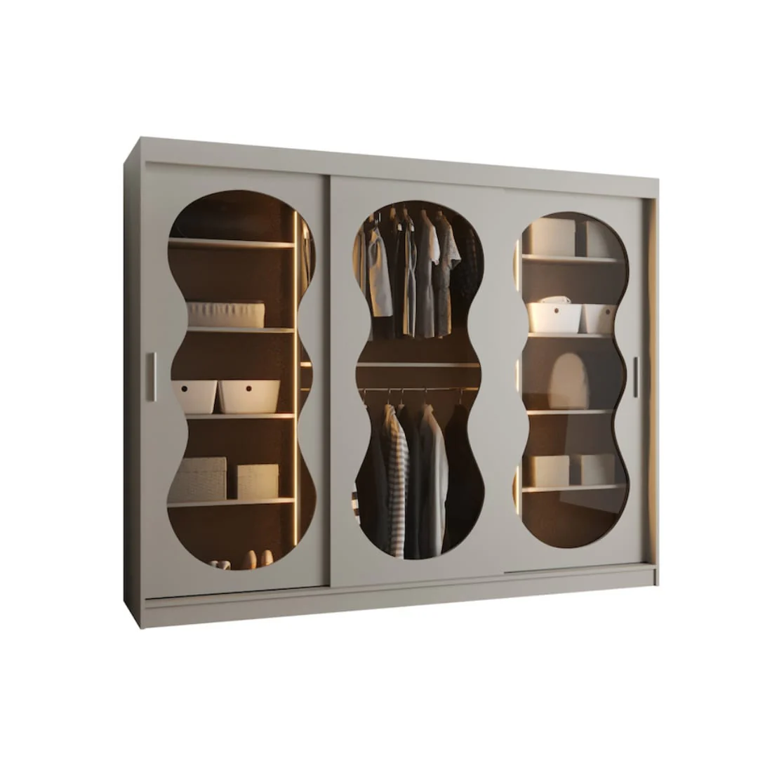 Bahrain III Sliding Door Wardrobe 250cm - Image 6