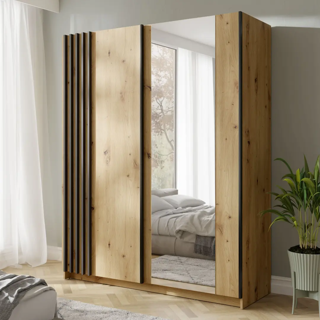 Baydero 10 Sliding Door Wardrobe 150cm - Image 8