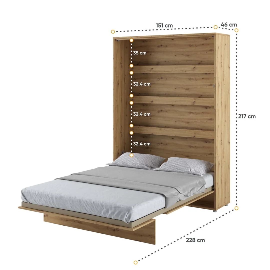 BC-01 Vertical Wall Bed Concept 140cm - Image 15