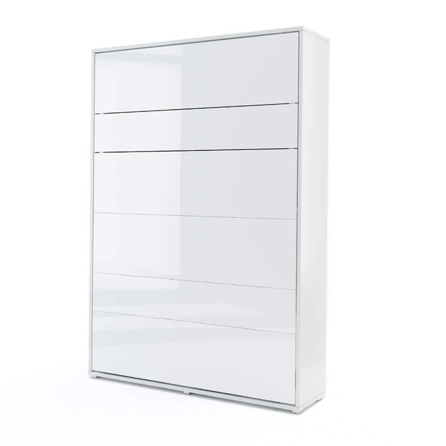 BC-01 Vertical Wall Bed Concept 140cm With Storage Cabinets and LED - Image 2