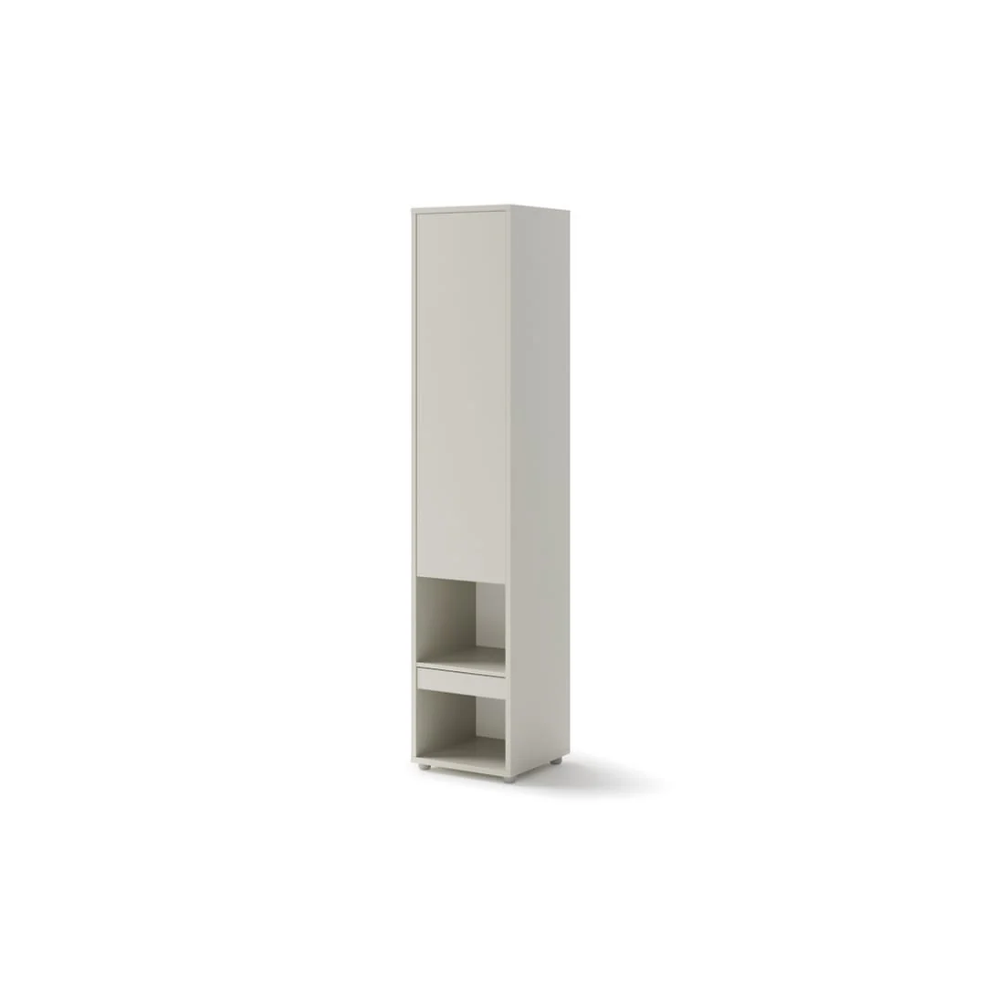BC-01 Vertical Wall Bed Concept 140cm With Storage Cabinets and LED - Image 33