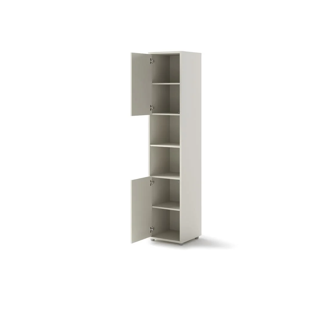 BC-01 Vertical Wall Bed Concept 140cm With Storage Cabinets and LED - Image 37
