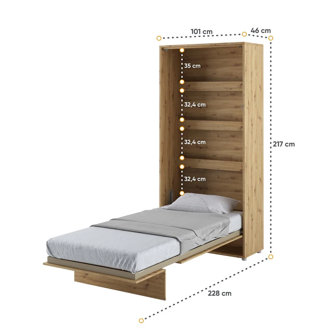 BC-03 Vertical Wall Bed Concept 90cm - Image 16