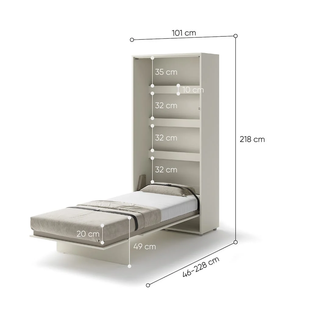 BC-03 Vertical Wall Bed Concept 90cm - Image 21