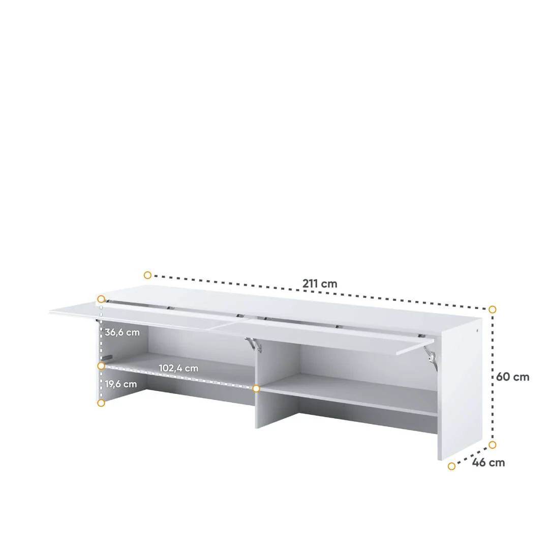 BC-04 Horizontal Wall Bed Concept 140cm With Storage Cabinet - Image 14