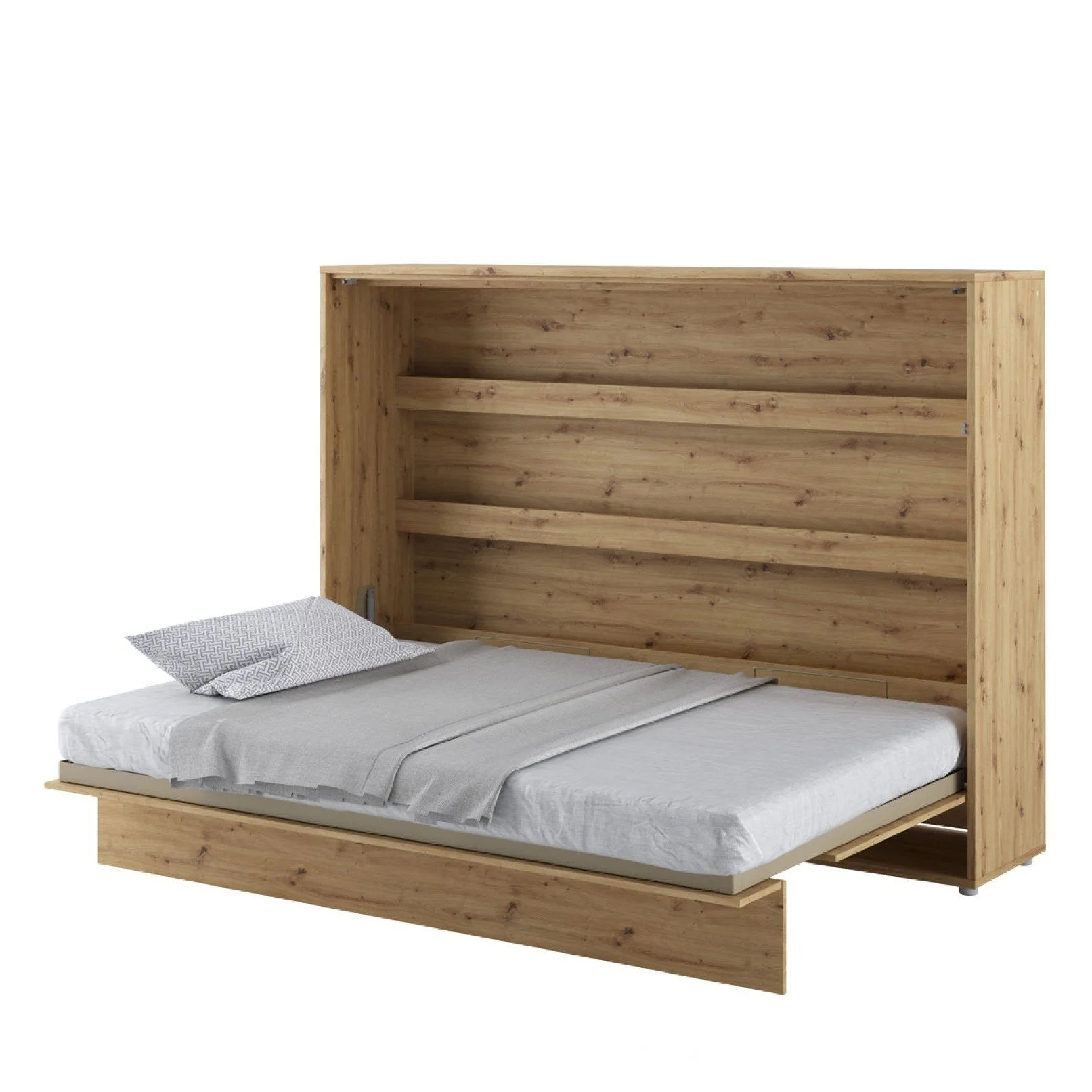 BC-04 Horizontal Wall Bed Concept 140cm With Storage Cabinet - Image 28