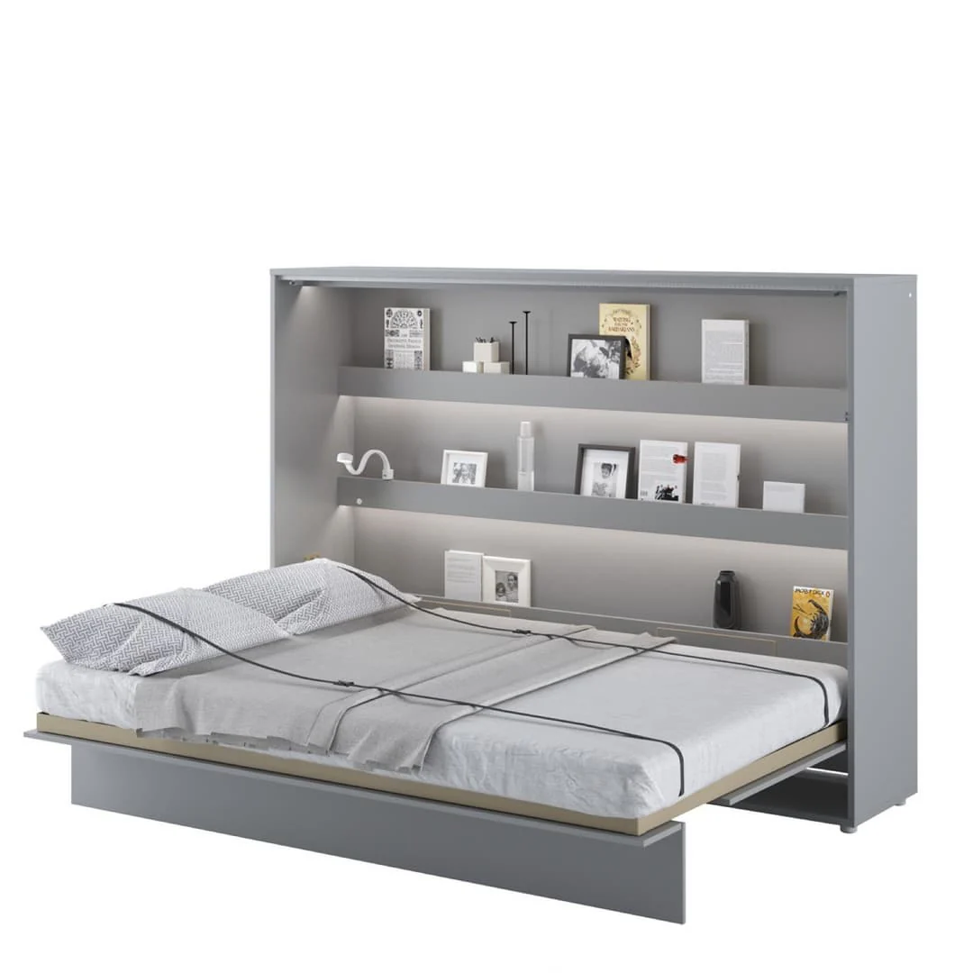 BC-04 Horizontal Wall Bed Concept 140cm With Storage Cabinet - Image 6