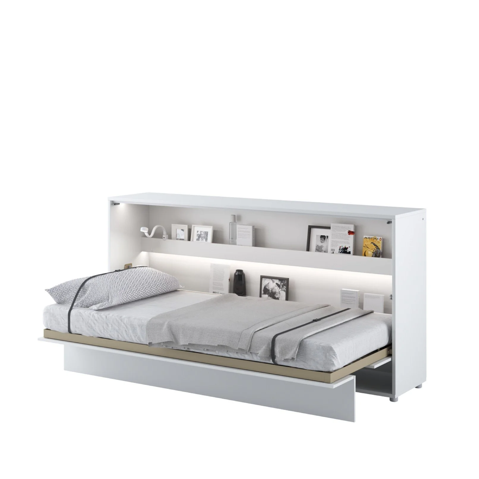 BC-06 Horizontal Wall Bed Concept 90cm With Storage Cabinet - Image 17