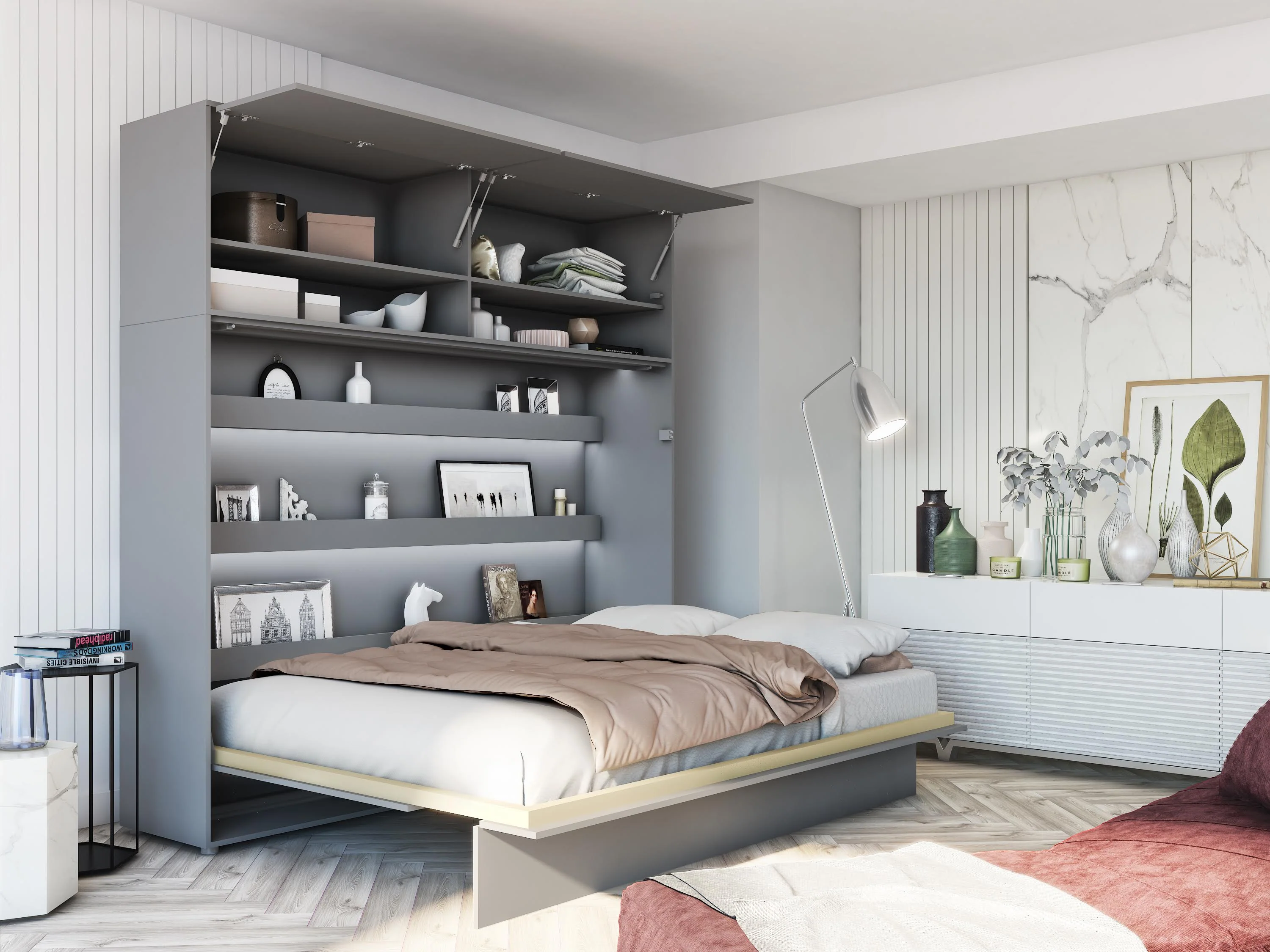BC-09 Over Bed Unit for Horizontal Wall Bed Concept 140cm - Image 12