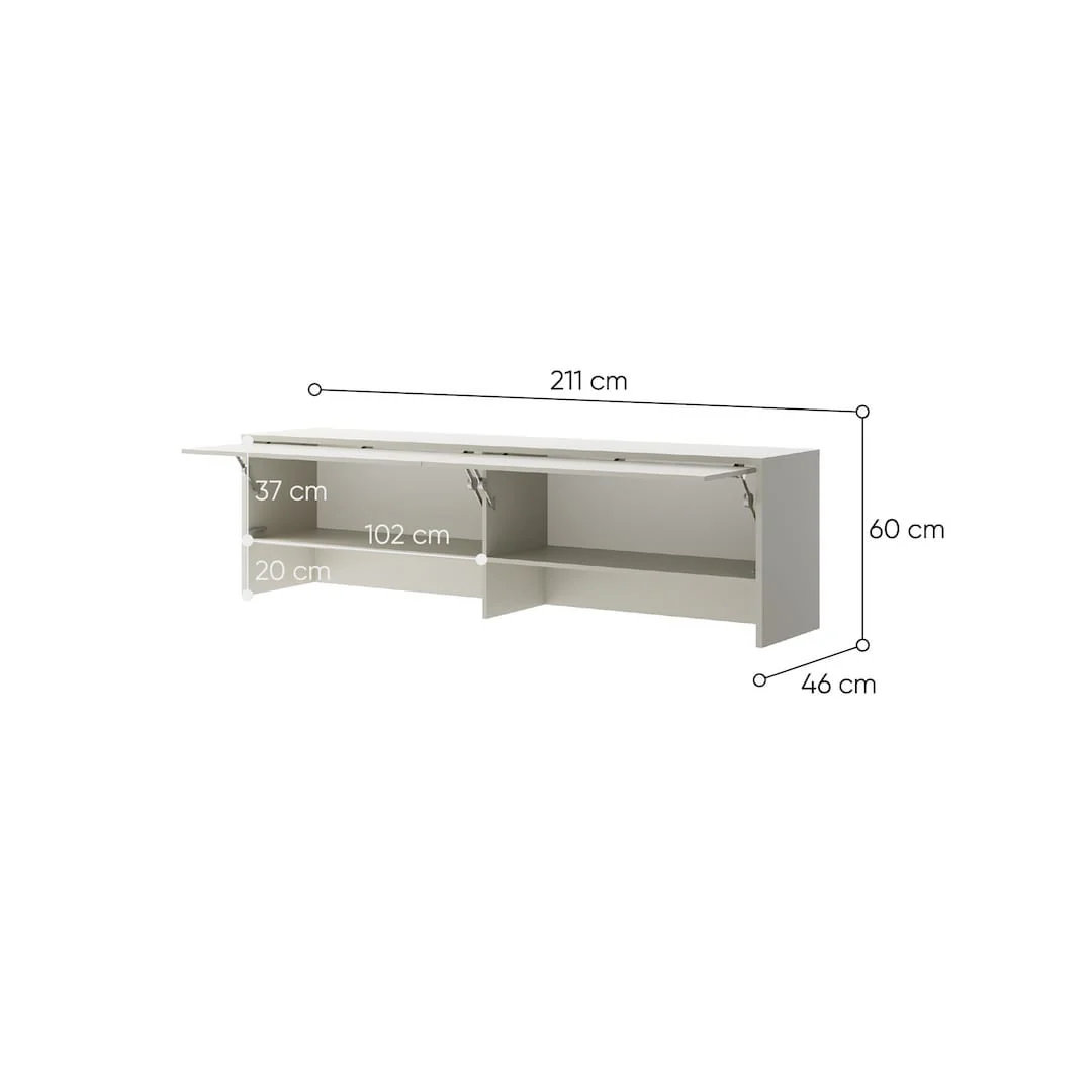 BC-09 Over Bed Unit for Horizontal Wall Bed Concept 140cm - Image 16