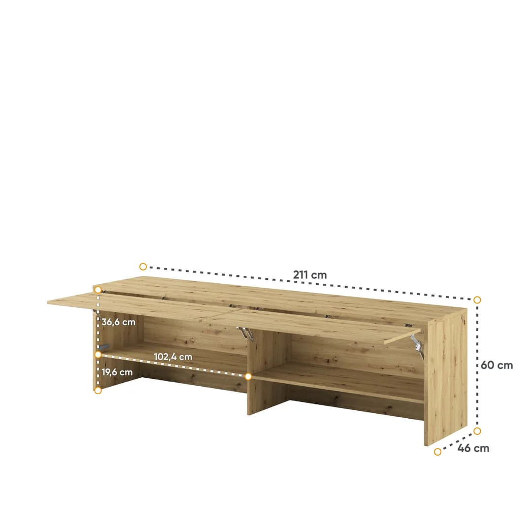 BC-09 Over Bed Unit for Horizontal Wall Bed Concept 140cm - Image 7