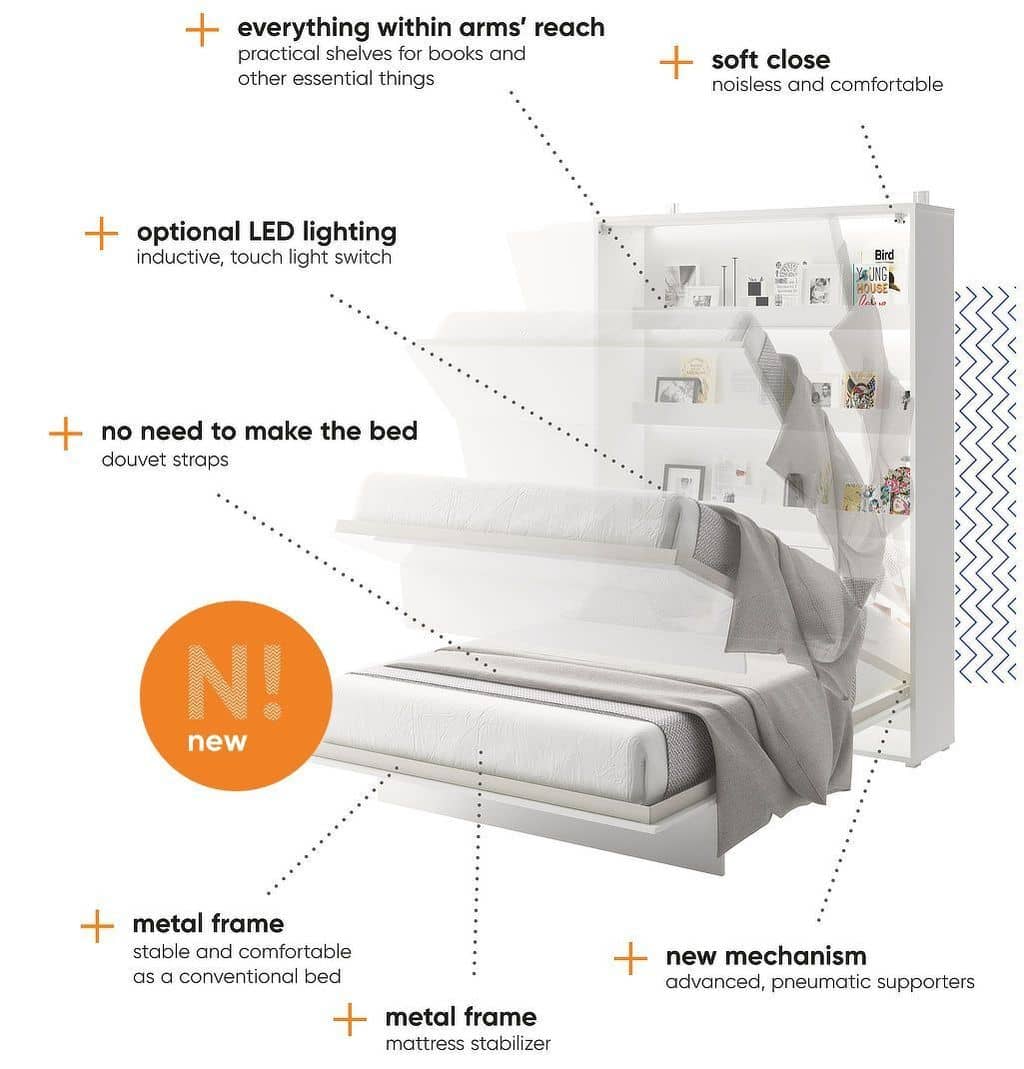 BC-13 Vertical Wall Bed Concept 180cm - Image 6
